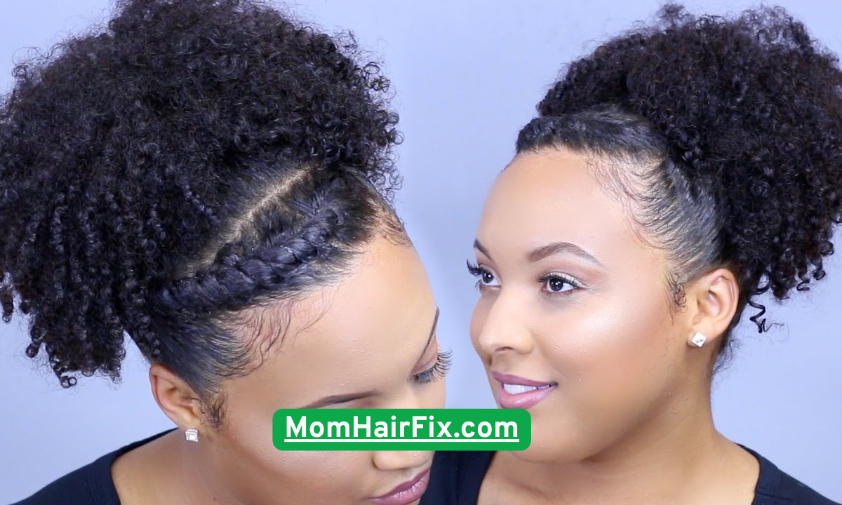 Quick High Puff for Natural Hair Moms