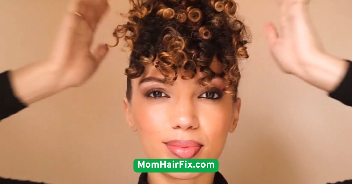 Pineapple Updo for Curls