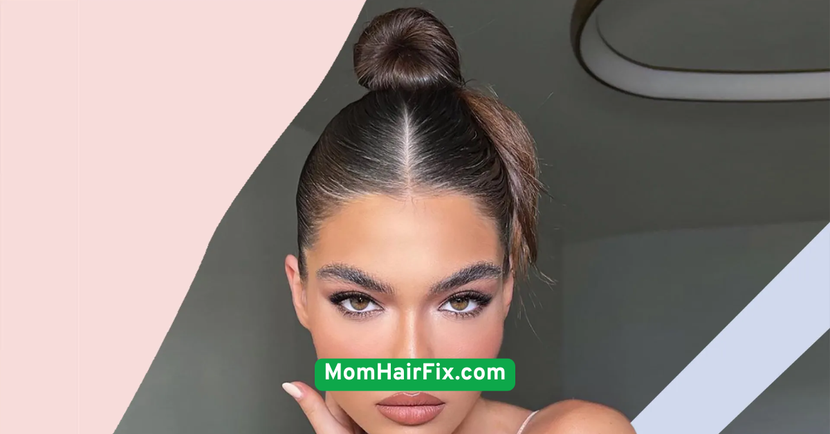 Sleek Bun with Center Part