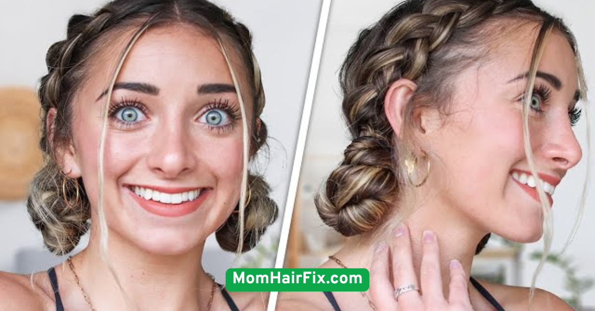 Dutch Braid into Bun