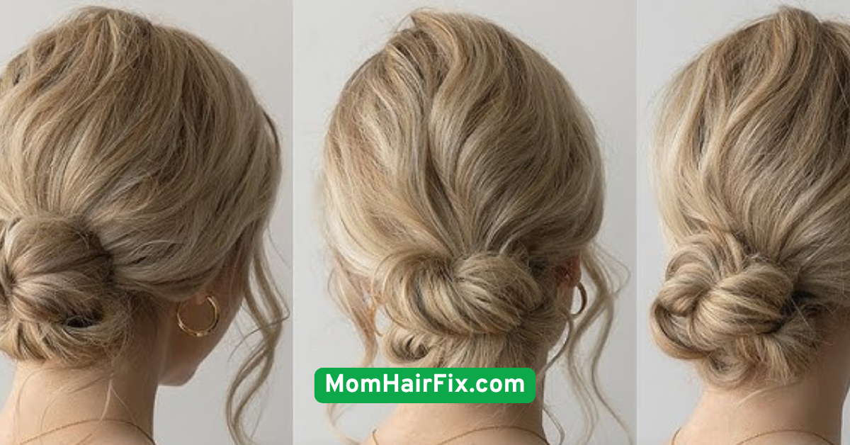 3. Side-Parted Loose Bun
