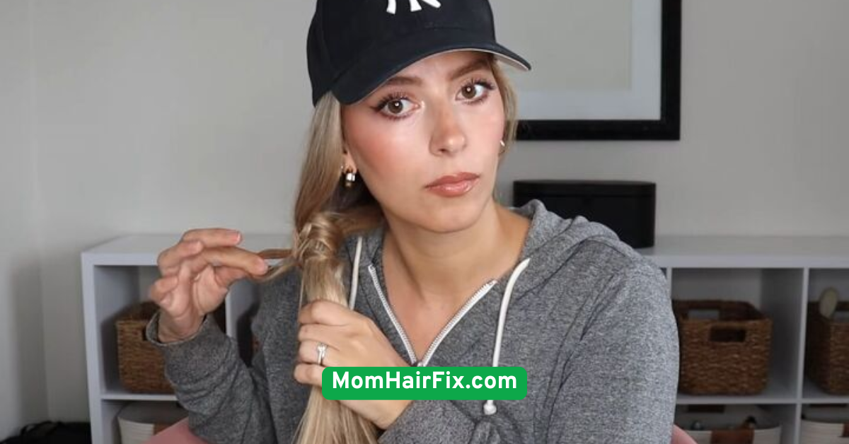 Lazy Day Baseball Cap with a Braid Peek