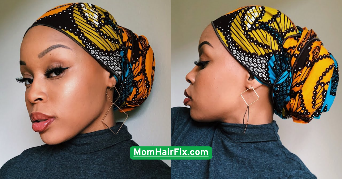Scarf-Wrapped Low Bun
