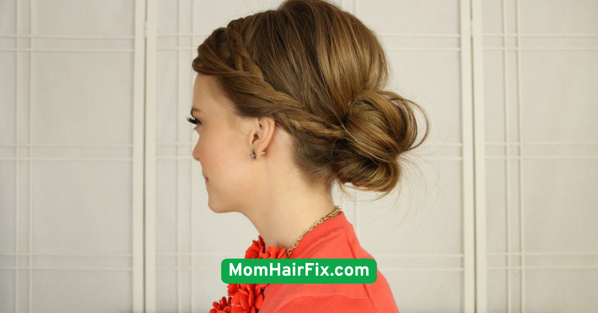 7. Simple Low Bun with Headband