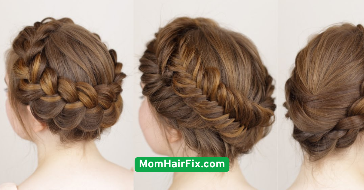 8. Braided Crown Updo