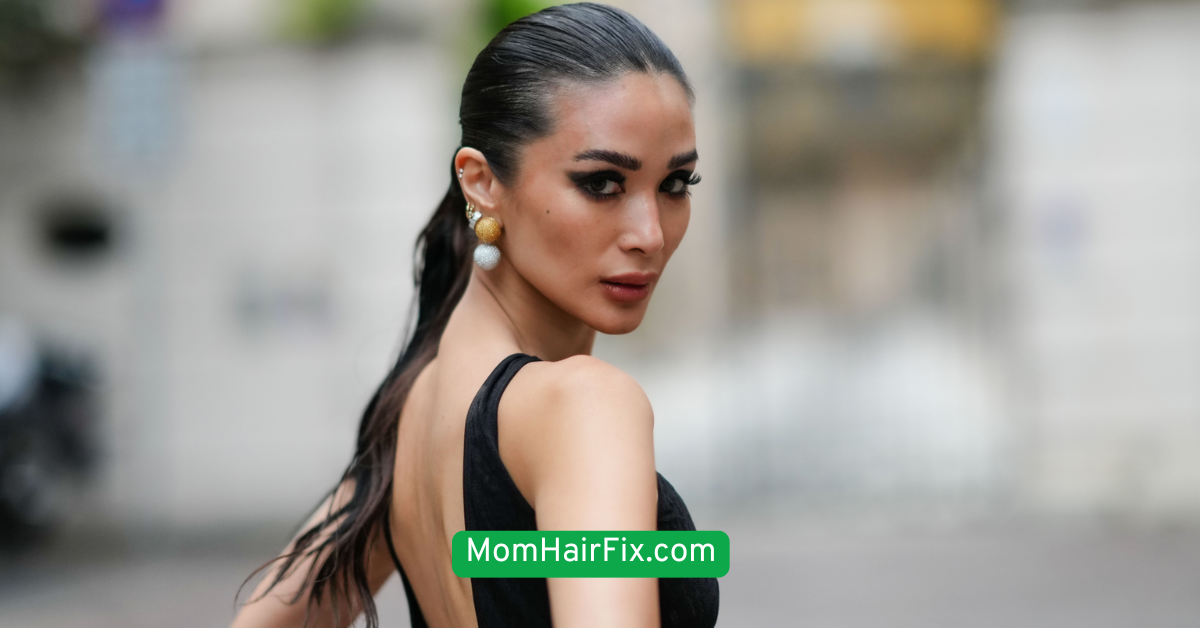 Slicked-Back Ponytail
