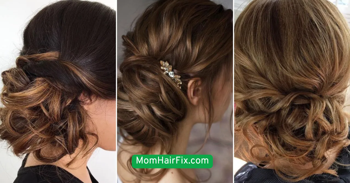  Low Bun with Side Part