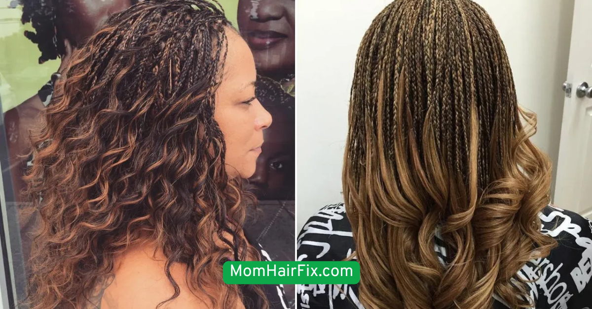 Mini Braids on Loose Hair