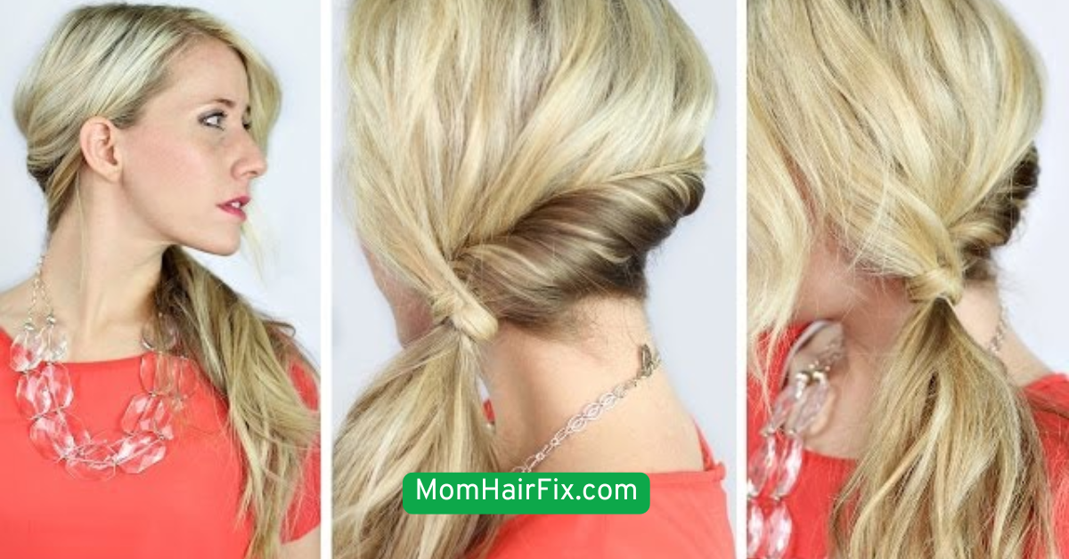  Rolled Under Ponytail