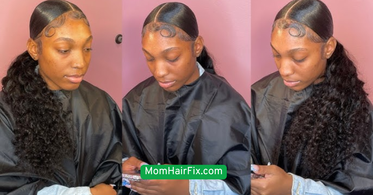 Sleek Middle Part Pony