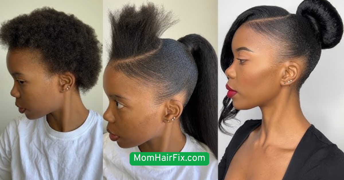 Side-Swept Bangs and Bun