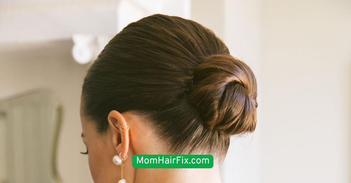  Sleek Middle Part with Bun