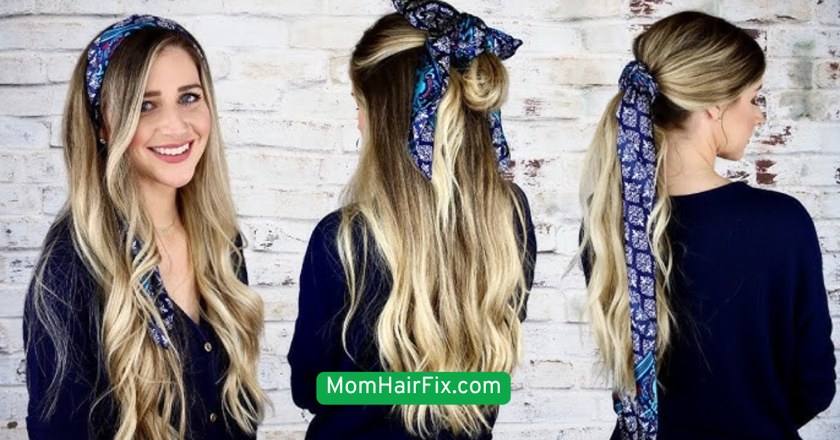 High Ponytail with a Scarf