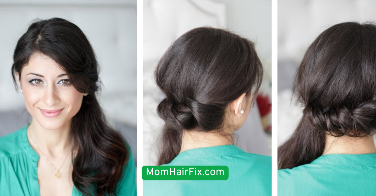  Low Side Ponytail with a Twist