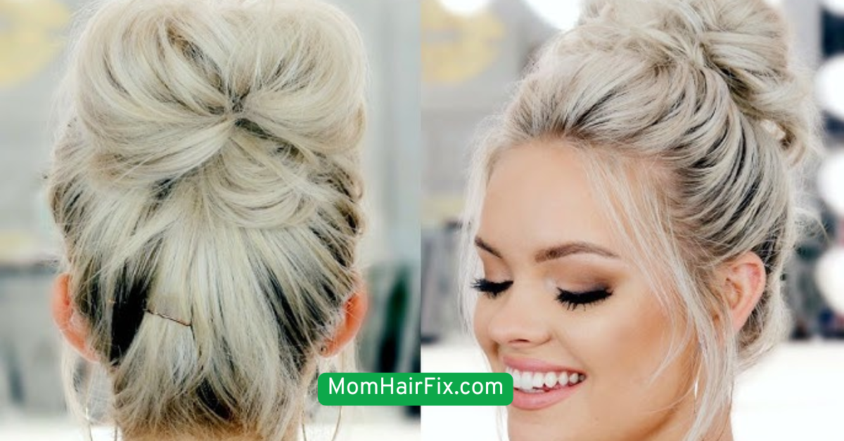 Messy Top Knot for Short Hair