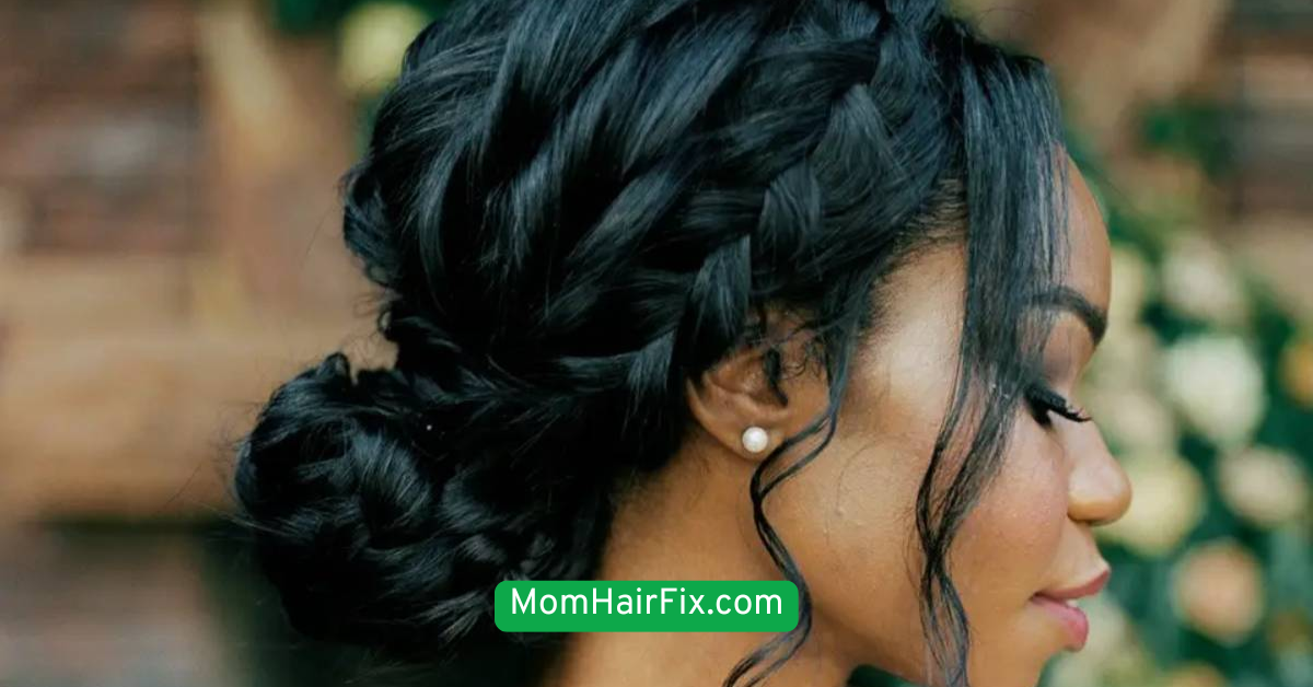  Low Bun with Side Part