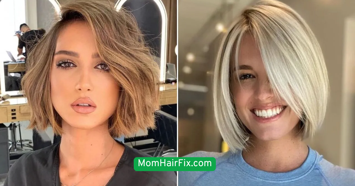 Mom Bob with Side Part