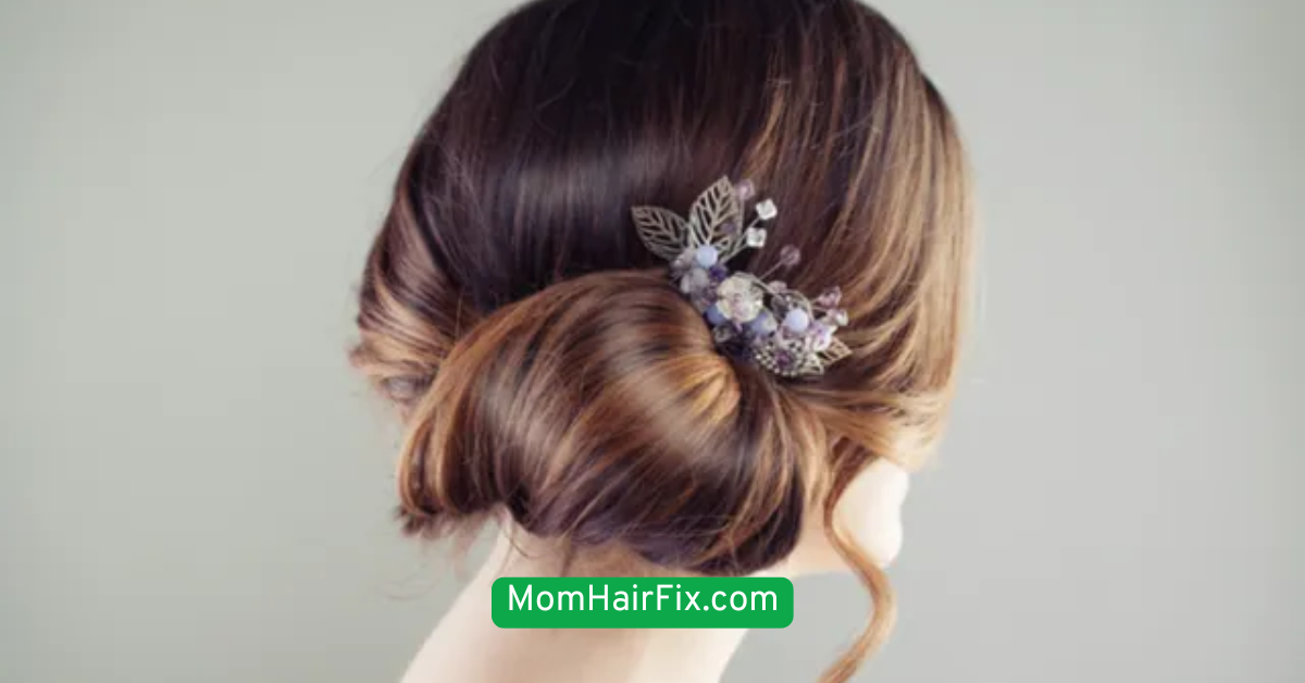 Low Bun with Side Part